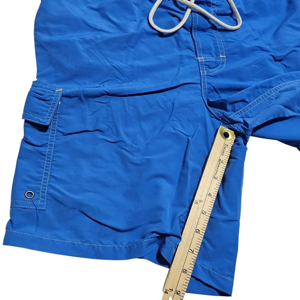 Polo Ralph Lauren Mens Royal Blue Orange Pony Mesh Lined Swim Trunks Large